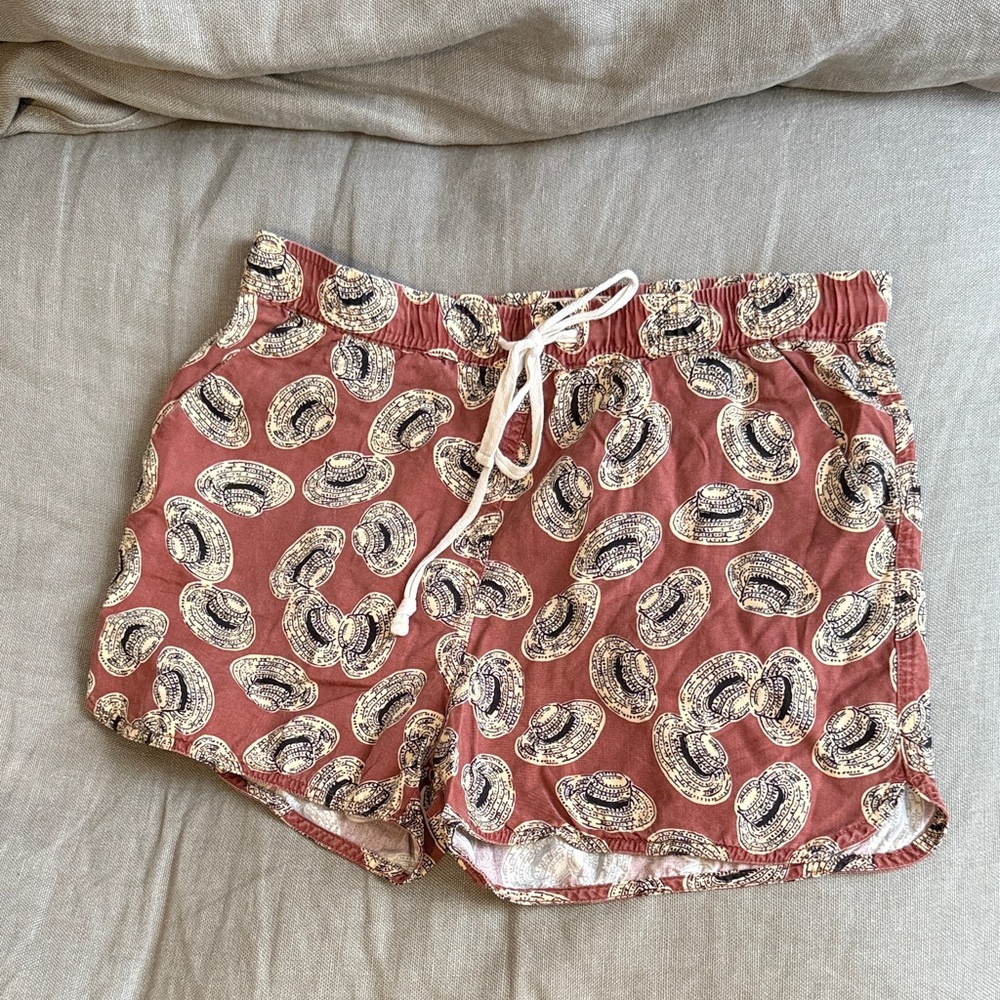 Marine Layer Women's Athletic Shorts in Red and White